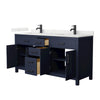 Custom image for Dark Blue with Matte Black Trim / Giotto Quartz / No Mirror