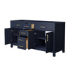 Custom image for Dark Blue with Brushed Gold Trim / No Mirror