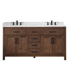 Custom image for Dark Walnut with Matte Black Trim / Carrara Cultured Marble / No Mirror