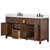 Custom image for Dark Walnut with Matte Black Trim / Carrara Cultured Marble / No Mirror