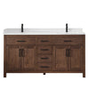 Custom image for Dark Walnut with Matte Black Trim / Giotto Quartz / No Mirror