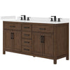 Custom image for Dark Walnut with Matte Black Trim / Giotto Quartz / No Mirror