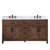 Custom image for Dark Walnut with Matte Black Trim / White Cultured Marble / No Mirror