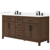 Custom image for Dark Walnut with Matte Black Trim / White Cultured Marble / No Mirror