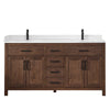 Custom image for Dark Walnut with Matte Black Trim / White Quartz / No Mirror