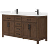 Custom image for Dark Walnut with Matte Black Trim / White Quartz / No Mirror