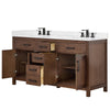 Custom image for Dark Walnut with Matte Black Trim / White Quartz / No Mirror