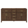 Custom image for Dark Walnut with Brushed Gold Trim / No Mirror