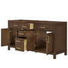 Custom image for Dark Walnut with Brushed Gold Trim / No Mirror