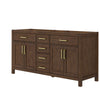 Custom image for Dark Walnut with Brushed Gold Trim / No Mirror