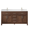 Custom image for Dark Walnut with Brushed Nickel Trim / Giotto Quartz / No Mirror