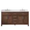 Custom image for Dark Walnut with Brushed Nickel Trim / Giotto Quartz / No Mirror