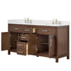 Custom image for Dark Walnut with Brushed Nickel Trim / Giotto Quartz / No Mirror