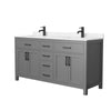 Custom image for Dark Gray with Matte Black Trim / Carrara Cultured Marble / No Mirror