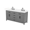 Custom image for Dark Gray with Matte Black Trim / Carrara Cultured Marble / No Mirror
