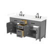 Custom image for Dark Gray with Matte Black Trim / White Cultured Marble / No Mirror