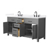 Custom image for Dark Gray with Matte Black Trim / White Quartz / No Mirror