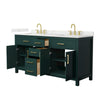 Custom image for Green with Brushed Gold Trim / Giotto Quartz / No Mirror