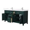 Custom image for Green with Brushed Nickel Trim / White Quartz / No Mirror