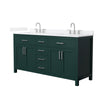 Custom image for Green with Brushed Nickel Trim / White Quartz / No Mirror