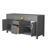 Custom image for Dark Gray with Brushed Gold Trim / No Mirror