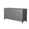 Custom image for Dark Gray with Brushed Gold Trim / No Mirror