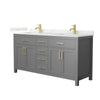 Custom image for Dark Gray with Brushed Gold Trim / Giotto Quartz / No Mirror