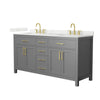 Custom image for Dark Gray with Brushed Gold Trim / Giotto Quartz / No Mirror