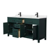 Custom image for Green with Matte Black Trim / Carrara Cultured Marble / No Mirror