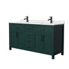 Custom image for Green with Matte Black Trim / Carrara Cultured Marble / No Mirror