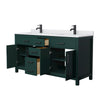 Custom image for Green with Matte Black Trim / White Cultured Marble / No Mirror