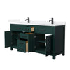 Custom image for Green with Matte Black Trim / White Quartz / No Mirror