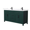 Custom image for Green with Matte Black Trim / White Quartz / No Mirror