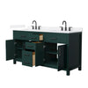 Custom image for Green with Matte Black Trim / White Quartz / No Mirror