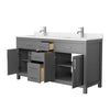 Custom image for Dark Gray with Brushed Nickel Trim / Carrara Cultured Marble / No Mirror