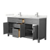 Custom image for Dark Gray with Brushed Nickel Trim / Giotto Quartz / No Mirror
