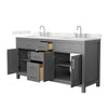 Custom image for Dark Gray with Brushed Nickel Trim / Giotto Quartz / No Mirror