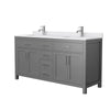 Custom image for Dark Gray with Brushed Nickel Trim / White Cultured Marble / No Mirror