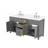 Custom image for Dark Gray with Brushed Nickel Trim / White Cultured Marble / No Mirror