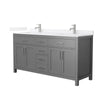 Custom image for Dark Gray with Brushed Nickel Trim / White Quartz / No Mirror