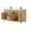 Custom image for Whitewashed Oak with Matte Black Trim / Giotto Quartz / No Mirror