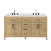 Custom image for Whitewashed Oak with Matte Black Trim / Giotto Quartz / No Mirror