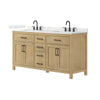 Custom image for Whitewashed Oak with Matte Black Trim / Giotto Quartz / No Mirror