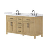 Custom image for Whitewashed Oak with Matte Black Trim / White Cultured Marble / No Mirror