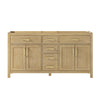 Custom image for Whitewashed Oak with Brushed Gold Trim / No Mirror
