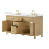 Custom image for Whitewashed Oak with Brushed Gold Trim / Giotto Quartz / No Mirror