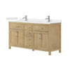 Custom image for Whitewashed Oak with Brushed Nickel Trim / Carrara Cultured Marble / No Mirror