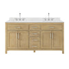 Custom image for Whitewashed Oak with Brushed Nickel Trim / Carrara Cultured Marble / No Mirror