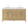 Custom image for Whitewashed Oak with Brushed Nickel Trim / Giotto Quartz / No Mirror