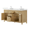 Custom image for Whitewashed Oak with Brushed Nickel Trim / Giotto Quartz / No Mirror